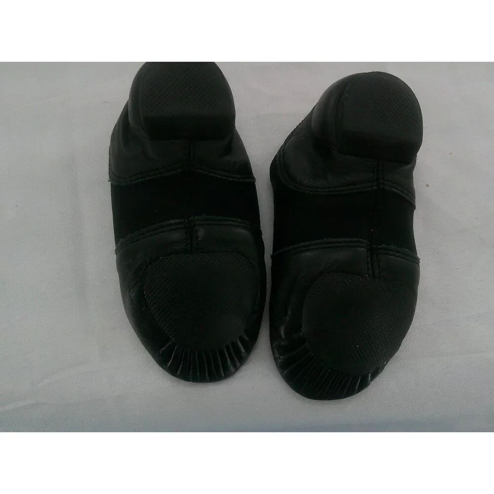 Pre-Owned Dance Jazz Shoes Capezio Kids 10.5M Side Elastic Leather Slip On Spli